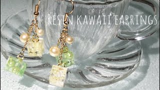Resin レジンで作る簡単かわいいピアス作り方⭐️cute kawaii earrings