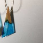 木とレジンのピアス の作り方 How to make wood and epoxy earrings