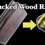 割れた木とレジンの指輪の作り方 How to make clacked wood and epoxy ring.
