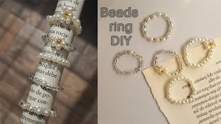Beads ring DIY | How to make beads ring | Aesthetic beads ring 💍