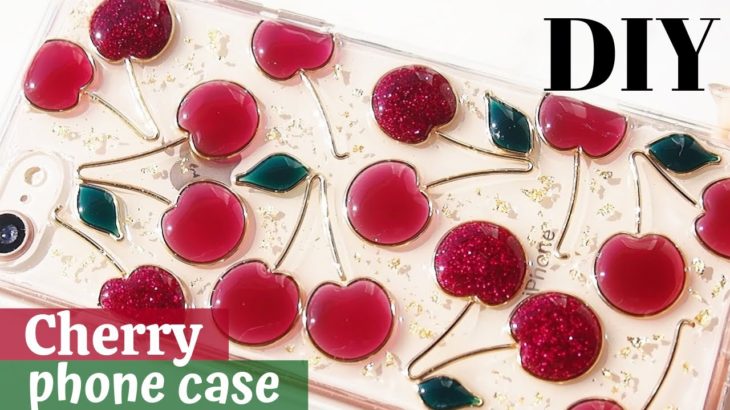 🌹【UVレジン】ころん、さくらんぼスマホケース/Make a  Cherry  iPhone Case/DIY