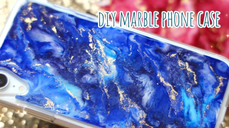 【レジン】超簡単なマーブル模様の作り方｜宇宙・海・大理石風スマホケース【ハンドメイド】 DIY Marble Phone Case