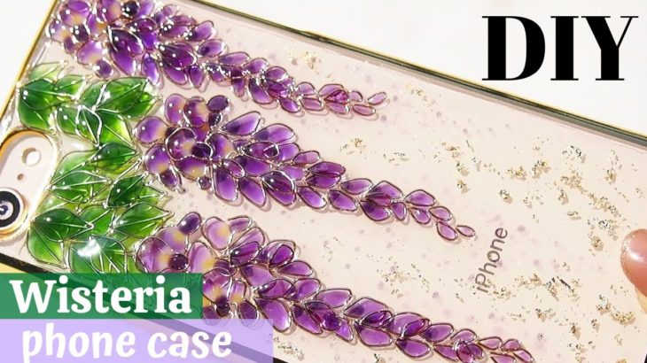 🌹【UVレジン】春、垂れさがる藤のiphoneケース/Making wisteria Phone case