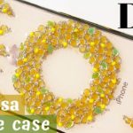 🌹【UVレジン】簡単丸カンでミモザリースのスマホケース/How to make a Mimosa phone case!