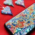 【和風レジン】螺鈿細工風スマホケース【シェルフレークと折り紙】DIY Japanese Style Shell Mosaic Phone Case