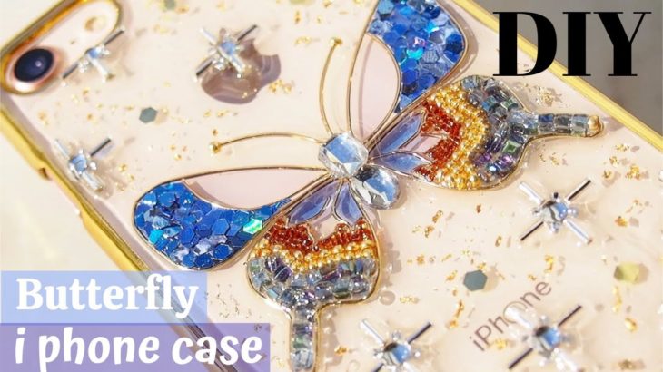 🌹【UVレジン】輝く蝶々のスマホケース/Shining butterfly phone case/DIY