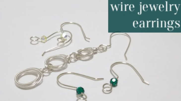 ＃68コイルラウンドパーツピアス＆ピアス用金具　ワイヤーアクセサリー   wire jewelry  earrings
