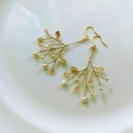 小枝ピアスの基本の作り方【葉っぱ付き！】How to make twig earrings