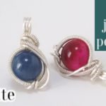 ＃19カイヤナイトの簡単ワイヤーラップペンダントの作り方・ワイヤーアクセサリー  wire jewelry pendant