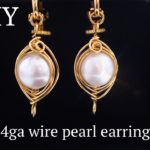8mmパール✨簡単ワイヤーイヤリングの作り方💎✨diy wire pearl earrings✨