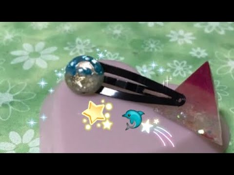 【UVレジン】マリン系のヘアピンをつくった★松風