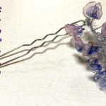 #45 #ディップフラワー　藤の花のかんざしを作ってみました。#ディップアート　#アメリカンフラワー  ハンドメイドです。