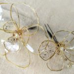 結婚式に！ワイヤーとディップ液で作る透明な花の髪飾りの作り方　How to make a transparent flower hair ornament.