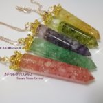 【レジン】天然石のクリスタルペンダント＆チャーム♪【resin:Natural stone crystal pendant & charm♪】