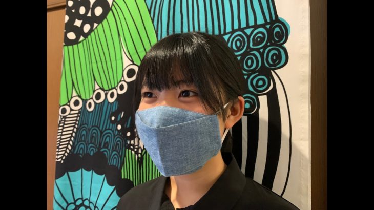 【夏用涼しいマスク】西村大臣風マスクの作り方　型紙なし簡単立体マスク｜立体マスク