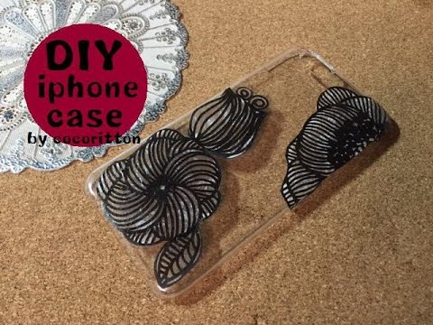 DIY iphone case デコパージュ★紙ナプキンでデコるスマホケース 作り方
