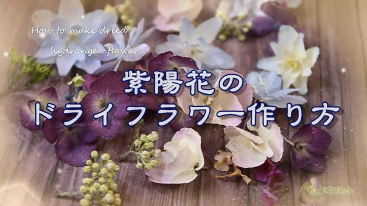 紫陽花のドライフラワーの作り方　How to make dried hydrangea flowers