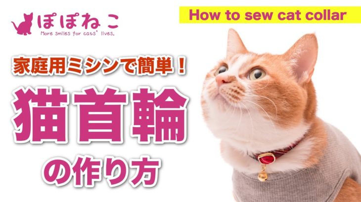 猫首輪の作り方｜家庭用ミシンで15分で作れるハンドメイド猫首輪｜How to sew a Breakaway Cat Collar