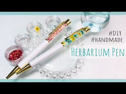 【ハンドメイド】ハーバリウムボールペン作ってみた！🌼キラキラチャトンとドライフラワーアレンジ☆