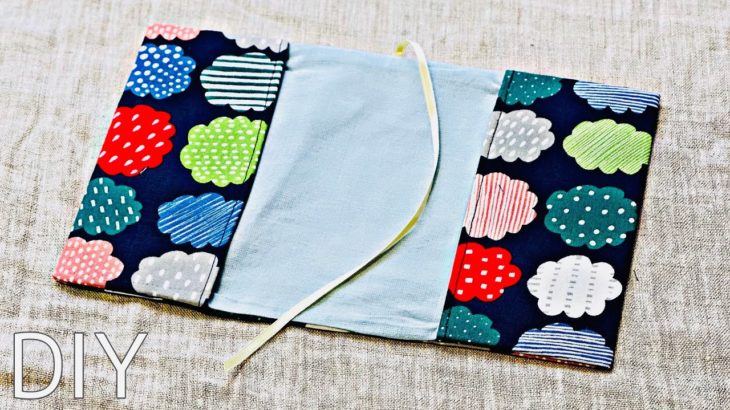 簡単　ブックカバーの作り方　お気に入りの布で作ると読書時間がもっと楽しく！Fabric  book cover tutorial ※文庫本サイズですがお好みのサイズで作れます