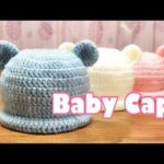 新生児ベビーキャップの編み方【かぎ針】可愛い赤ちゃんへニット帽の贈り物♡
