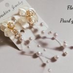レジン🌼パールガーランドの作り方✂️可憐なパールシャワー風フラワーイヤリング✨resin/accessory/Pearl garland＆ Flower Earring🌼*･