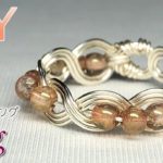 DIY jewelry★簡単！ワイヤー２つ編みリングの作り方【編み込みリング】Tutorial for 2 strand braid wire ring with Czech beads