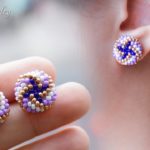 DIY seed beads stud earrings. How to make beaded earrings. Jewelry making