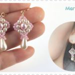 ドロップパールを使ったピアスの作り方/How to make drop pearl earrings
