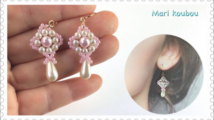 ドロップパールを使ったピアスの作り方/How to make drop pearl earrings