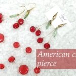 【レジン】ワイヤーで作るアメリカンチェリー🍒ピアス/American cherry earrings made of wire