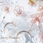 さくら咲く。月桜簪とピアスをワイヤーとレジンでつくりました。レジンピアス DIY cherry blossoms japan resin art earrings