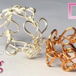 【ワイヤーアクセサリー】ハートいっぱい♡編み込みワイヤーリングの作り方|ワイヤーの編み方|How to make heart-shaped wire ring|easy tutorial