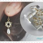 【かんたんアクセサリー】パールピアスの作り方/How to make simple pearl earrings