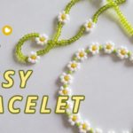 How to make a DAISY CHAIN flower bracelet | Easy beaded 90s jewelry DIY