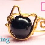 10分で作れる！黒猫のワイヤーリングの作り方|ワイヤーアクセサリー|How to make wire black cat ring in 10 minutes|wire jewelry