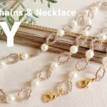シンプル華やか♡マスクチェーン&ネックレスの作り方♪DIY|Easy Beaded Mask Chain & Necklace with Pearls tutorial簡単|初心者|マスクアクセサリー