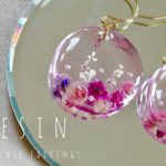 【UVレジン】カラフルなドライフラワーのピアスを作りました❤️UV resin-Dried flower earrings