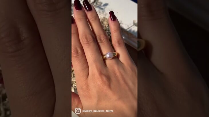 可愛い一粒アコヤパールリング💍✨大粒のアコヤ真珠が指先を上品に彩ります🌟