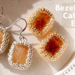 100均ビーズ！シンプルフレーミングのビーズアクセサリー✨DIY Simple Bezeled Cabochon Beaded Earrings tutorial|how to makeピアス|作り方