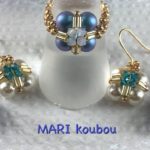 【かんたんアクセサリー】竹ビーズを使ったシンプルなピアスとリング/Simple earrings and rings with bungle beads