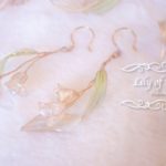 【ワイヤー×レジン】ちいさなすずらんのピアスを作りました【マニキュアフラワー】Tiny lily of the valley earrings made with wire and resin