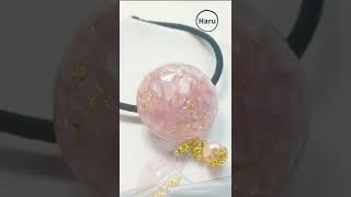 【UVレジン】ガラスサンドと金箔を使ってヘアゴムを作りますEasy way to make a hair tie with glass sands and gold leaf