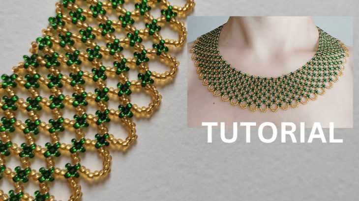How to make beaded jewelry, DIY simple beaded necklace with seed beads step by step beading tutorial