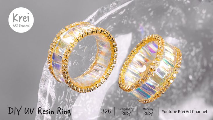 【UV レジン】DIY指輪を作りました〜♪  DIY UV Resin Rings