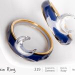 【UVレジン】三日月型リングを作りました~♪ UV Resin-DIY Crescent Moon Rings