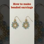 How to make beaded earrings/ビーズピアスの作り方 #shorts