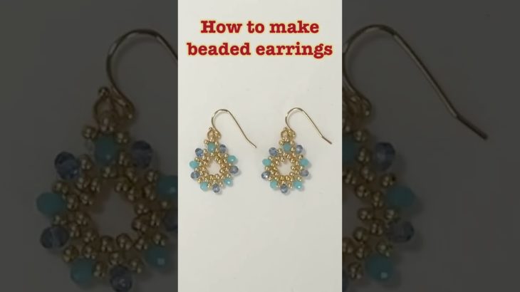 How to make beaded earrings/ビーズピアスの作り方 #shorts