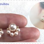 【かんたんアクセサリー】10分で作れるパールピアス/Pearl earrings that can be made in 10 minutes