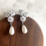 yon ジルコニアウエディングパールピアス/ウェディングアクセサリー 結婚式 成人式 フォトウェディング ブライダルイヤリング 発表会 ブライダルピアス ブライダルイヤリング 前撮り 結婚式